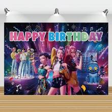 1PC Random Style Idol Backdrop Cloth, Stylish Party Scene Layout Background Decor, Perfect For Fan Party Birthday Celebration Festive Atmosphere Decoration Supplies - Multicolor - View 5