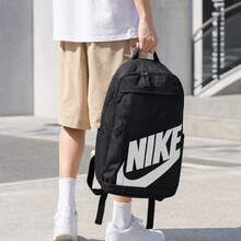 Nike ELMNTL BKPK - Ba lô HBR, Ba lô đựng laptop unisex dành cho học sinh trung học/phổ thông, đi làm và sử dụng văn phòng. - Đen/(trắng) - Xem 3