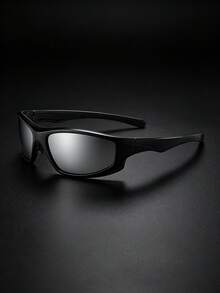 1 Pair Retro Men's Fashion Glasses With Wrap-Around Design, Suitable For Daily Wear And Travel - A - View 12