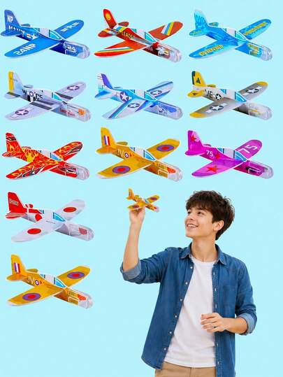 20pcs Glider Plane Toy Set, FoamSuitable For Outdoor Games For Teenagers,Teen Flying Toys,Teen Party Game Toys,It Is Also Suitable As A Gift For A Friend's Party,Birthday Gift,Back-To-School Gifts,It Is The Best Choice For A Gift.Toy Gifts
