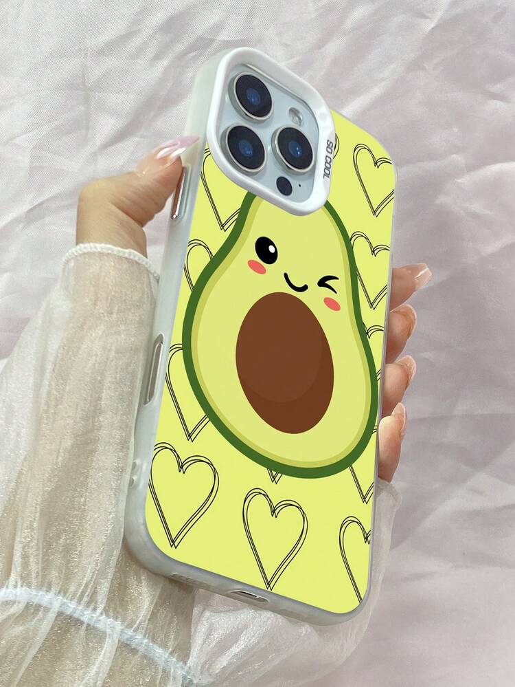 LY1324 Lindo aguacate de dibujos animados Caja del teléfono,Funda para iPhone 11 12 13 14 15 16 17 Pro Max 7 8 14 15 16 Plus Air 16e XR X XS Max para Galaxy S25 S26 Ultra A03 Core A03S A02S M02S F02S A04E M04 F04 A04 A05S A05 A06 A12 M12 F12 A13 A04S A15 A16 A24 M34 A34 A25 A32 A35 A55 A54 A50 Pura 70 Pro Ultra para Honor 90 GT Magic6 Magic7 Pro X5 Plus X5B X6B X6C X7A X7B X7C X8A X9A X8B para Redmi Note 13 14 10 11 12 Pro Plus 14C 14R 12C 9 9A Mi 15 14 13 12 Ultra 15S Pro para Pixel 6A 7A 7 8 Pro para MotoG34 G54 G84 G86 G05 G10 G24 G13 G14 G15 G22 G35 G56 para Vivo Y17 Y35 Plus Y36 Y37 para OPPO A5 Pro 5G A58 A35 2021 A72 A96 A97 A32 A55 A57 A16 Reno10 Reno11 Reno12 Reno13 Reno14 Reno7 Pro Plus Find X8 Ultra X8s Plus, cubierta de teléfono de parachoques a prueba de golpes de TPU suave mate IMD duro delgado de moda + PC - Plateado - Añade 2