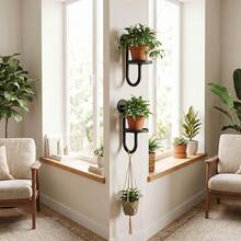 2pcs Hanging Planters For Indoor Plants Wall Plant Holder Plant Hanger Indoor Wall Planters Window Plant Shelves Hanging Plant Holder Window Plant Hanger Plant Decor - U Shape - View 4