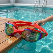 Gafas de natación competitivas profesionales para adultos, gafas de carreras con película electrochapada de colores, lente de alta definición, impermeables, antiempañantes, electrochapadas, gafas de natación de competición unisex, equipo de natación - Multicolor - Ver 6