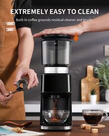 SHARDOR Conical Burr Coffee Grinder Electric With Precision Timer 2.0, Touchscreen Adjustable Conical Conical Coffee Bean Grinder With 51 Precise Settings For Home Use, Silver. - US A Type Plug(110-127V) - View 9