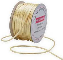 2mm Champagne Braided Silk Cord For Macrame, Jewelry Making, And DIY Crafts - 55 Yards - Black - View 17