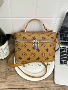 2026 Nova Bolsa de Ombro Retrô com Corrente de Caixa para Mulheres, Bolsa Transversal Versátil e da Moda, Bolsa de Maquiagem, Bolsa de Batom, Porta-Moedas - Castanho - Visão 10