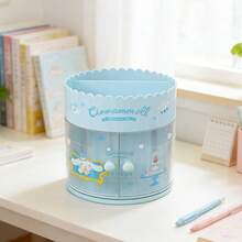 Miniso Sanrio Characters Colorful Afternoon Tea Double Door Rotating Box Cinnamoroll&Hello Kitty&My Melody&Kuromi, Sturdy Material Smooth Rotation, Double Door Storage, Creative Desktop Decor (1 PC) - Multicolor - View 6