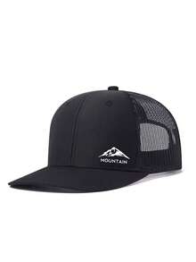 Mũ lưỡi trai unisex in chữ hình đỉnh núi, chất liệu lưới polyester, đa năng, thích hợp làm quà tặng cho gia đình, bạn bè, người yêu, dịp Giáng sinh, Ngày của Mẹ, Ngày của Cha, Ngày Nhà giáo, sinh nhật. - Nhiều màu - Xem 2