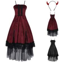 Stage Dance Wear - Red (with a Headdress) - View 3