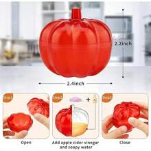 Reusable Pumpkin Fruit Fly Trap, Suitable For Home Kitchen Surfaces And Outdoor Orchards, Effective Pest Control, Practical Pest Control Tool - Multicolor - View 3