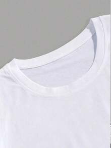 Witllent Women's T-Shirts 1 Piece 100% Cotton With Schoolhouse Rock Logo, Retro Cartoon 70s T-Shirt, Thick Cotton T-Shirt For Women, Casual Blouses For Ladies. - 白色 - 查看 3