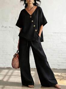 Women Two-Piece Outfits - Pink - View 9
