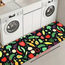 1pc, Home Decor, Cartoon Vegetable Pattern Printed Floor Mat, Diatom Mud Kitchen Rug, Kitchen Mat, Floor Mat, Easy To Clean, Printed Rectangular, Suitable For Living Room, Bedroom, Hallway, Bathroom, Laundry Room - Polyester Rug, Suitable For Indoor And Outdoor Home Decor - Multicolor - View 14