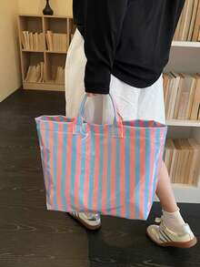 2026 New Fashion Large Capacity Shoulder Bag For Women, Stylish Tote Bag For Shopping And Casual Use - Blue - View 5