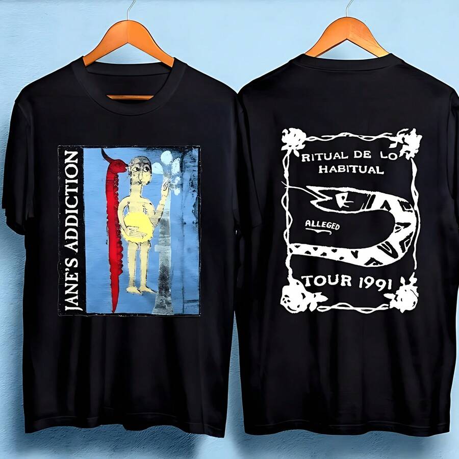 Janes Addiction Ritual De Lo Habitual Alleged Tour 1991 T-Shirt - Black - View 1