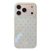 Kavenfort Fashionable INS Style Polka Dot Phone Case, Compatible With Apple 17, 16 Pro, Anti-Drop 15, Macaron Color Block 14, Soft Case 13, Girly, Geometric, Minimalist, Fresh & Simple, Color Block Style, Niche, INS Style - Green - View 3