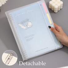 BOBO RABBIT Sổ tay rời A5 B5, bìa cứng trong suốt, có dòng kẻ, 120 trang, bìa PP chống thấm nước, thích hợp cho học sinh, văn phòng, làm nhật ký kế hoạch. - Nhiều màu - Xem 12