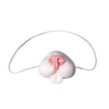 3PCS White And Pink Rabbit Costume Accessory Set, Rabbit Nose Mask, Plush Rabbit Ear Headband And Bow Tie Collar, Cute Animal Cosplay Outfit For Easter, Halloween, Holiday Party, Anime Convention, Kawaii Animal Core Fashion - Multicolor - View 6