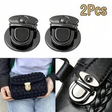 2Pcs Metal Folding Lock Clasp, Suitable For Handbags, Wallets And Other Bags Closure, With Lock Clasp, Snap Button And Other Accessories, Suitable For Wallets And Other Small Metal Buckles - Multiple Styles - View 14