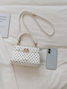 Fashionable Multi-Purpose Color-Block Casual Women's Handbag - White - View 6