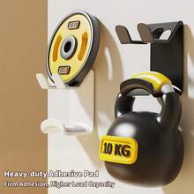 No-Drill Wall-Mounted Headphone Hook; Seamless Adhesive Headphone Storage Rack Suitable For Dormitory Computer Monitor Side - Multicolor - View 7