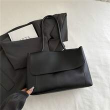 Bolso de mano moderno y versátil para mujer, estilo casual elegante con un toque de alta gama, bolso de hombro estiloso ideal para ir de compras, bolso tote texturizado de gran capacidad, nuevo modelo de verano 2026, bolso de axila, diseño exclusivo, bolso de hombro sencillo. - Marrón - Ver 8