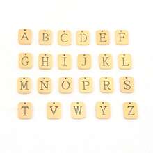1pc Women's Classic Square Letter Pendant Gold Box Chain Necklace - Yellow Gold - View 4