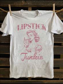 Vintage Punk Rock Graphic T-Shirt, Soft, 100% Cotton, Crew Neck, Short Sleeve, Regular Fit, Weekend Casual Wear, All Season Casual Wear, 180 G/M² - Ideal For Father's Day And Independence Day - 白色 - 查看 2