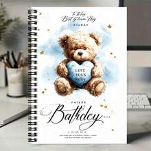 1 pieza Libreta de espiral con patrón de corazón de oso lindo, adecuada para trabajo, estudio, planificación diaria, también hace un regalo de graduación o cumpleaños pensativo, ideal para llevar un diario o tomar notas, alta capacidad de 100 páginas, te acompaña al escribir tu maravillosa vida diaria. - C - Ver 5