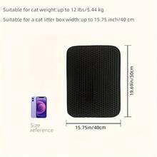Double-Layer Hollow Cat Litter Mat - Easy To Clean Grid Design, Strong Odor Control, Prevent Litter Tracking, Pet Floor Protection Mat, Daily Hygiene For Cats - Multicolor - View 13