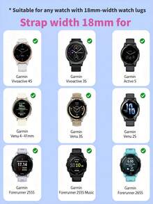 不鏽鋼米蘭式錶帶，適用於 Gar-Min Venu 4 3 2、Vivoactive 6 5 4、Forerunner、Fenix 系列，18mm 20mm 22mm 手錶錶帶，男女通用 - 玫瑰金 - 查看 8