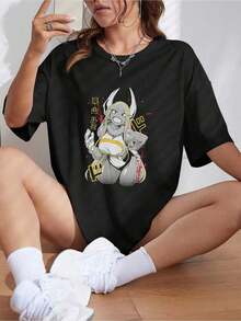 Anime Vintage Special Unisex T-Shirt,Anime Manga Shirt,Anime Shirt,Anime Lovers Shirt,Graphic Anime Tee,Manga Shirt,Rabbit Hero - Black - View 1