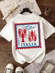 2026 New ArrivalStunning Slogan "You Are Amazing, Beautiful And Enough To Remember This" Letter Print Women Round Neck T-Shirtgoing Out Outfits Y2k Su - 白3 - 查看 5