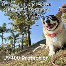 Adjustable Dog Goggles For Small, Medium & Large Breeds - Windproof & UV Protection Pet Sunglasses With Double Straps - Black - View 13