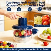 Automatic Electric Fruit And Vegetable Peeler For Home Use. Compact And Sturdy Design, Durable Plastic Material, Perfect For Home Cooks. - Blue - View 6