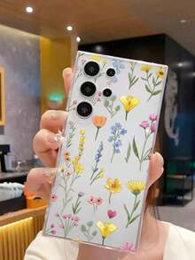 1 Piece Soft Romantic Fashion Floral Print Phone Case Compatible With Huawei Honor, Galaxy A04e/12/A13/A14/A34/A50/A52/A53/A54/S21/S22/S23/S24/S25/S25Ultra/S25FE/S26/S26 PLUS/S26 ULTRA/S26 EDGE, 6A/7A/8A, 12T/13T/15T/15T Pro - 透明 10 - 查看 4