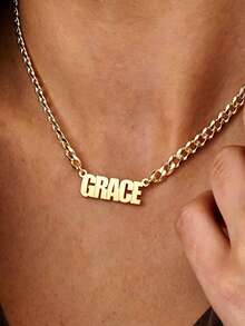 Individualisierte minimalistische luxuriöse personalisierte Namenskette, entdecke deinen exklusiven Stil, ideales Geschenk für Freund, Freundin, Vater, Mutter, Familie, Freunde, Haustiere, Jahrestag, Geburtstag, Abschluss, Abschlussball, Party, Valentinstag, multifunktional, dekorativ, modisch, modern, süß, lässig, individualisiert, personalisiert, einzigartig, ideales Geschenk für ihn, ideales Geschenk für sie, Rückkehr zur Schule Mode - Verschiedenfarbig - Übersicht 2