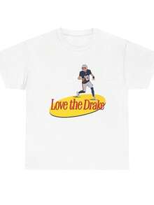 Drake Maye - I Love  T-Shirt - Black - View 6