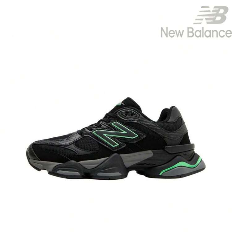 New Balance NB 9060 Comfortable And Versatile Breathable Running Shoes With Fabric And Leather, Men's, Black - U9060JBL - View 10