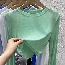 Women Lightweight Cardigans - Light Blue - View 4