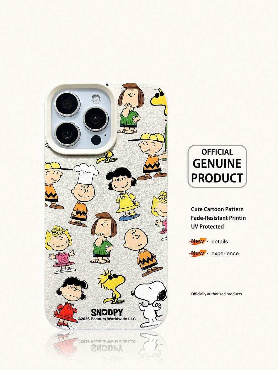 Ốp điện thoại Snoopy nhẹ, chống trượt và chống rơi, phù hợp với các dòng điện thoại hoạt hình anime như iPhone 17, 17Air, 17pro, 17promax, 11, 12, 13, 15, 16pro, 16promax, 14Plus, 15Plus, 16Plus, 15pro, 16promaxXR. Thích hợp làm quà tặng ngày lễ cho bạn bè và gia đình, ốp điện thoại được đóng gói trong hộp. - Màu be 1 - Xem 1