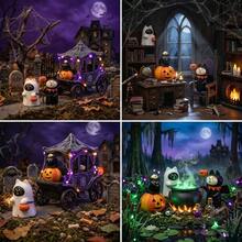 Creepy Cute Ghost Cat Resin Statue - Interesting Halloween Desktop Decor, Suitable For Tiered Tray Decoration In Home Office, Gift For Cat Lovers - Cat - View 4