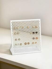 1pc Badge Display Stand, Earring Organizer, Stable Desktop Brooch Storage Board, Enamel Pin Collection & Display Holder - Multicolor - View 9