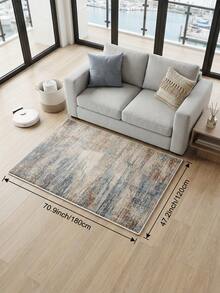 Multi-Color Tie-Dye Living Room Rug, Suitable For Kitchen, Dining Room, Faux Cashmere Bedroom Rug, Holiday Decor Living Room Rug, Indoor/Outdoor, Office, Lobby, Area Rug, Non-Slip Doormat, Bathroom Rug, Hallway, Study And Gaming Area Rug - Multicolor - View 15