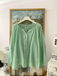 Women Blouses & Shirts - Green - View 1