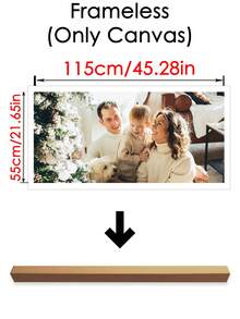 1pc Customized Photo Printed Canvas Art, Large Size Personalized Poster, With DIY Frame (Self-Assembly Frame) Or Canvas Only, Mother's Day Gift/Home Decor - Multicolor - View 29