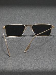 Visivana 1 Pair Men's Rectangular Metal Small Frame Vintage Street Style High-End Fashion Glasses - Multicolor - View 8