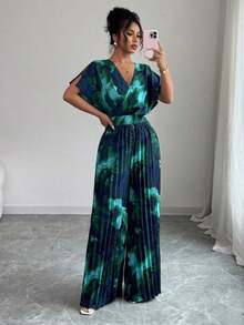 Pantalón de chándal con estampado floral elegante para mujer - Multicolor - Ver 3