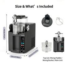 TazTir Máquina portátil para hacer hielo y helados, todo en uno, para preparar batidos, cócteles y café, congelación rápida y fácil limpieza. - Tipo de Enchufe A USA (110-127V) - Ver 8