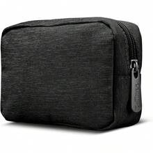 DCVU-Bolsa pequeña de lona con cierre de, estuche de viaje para maquillaje, bolsa de cosméticos, accesorios electrónicos portátiles, organizar, pequeña bolsa para bolso ( 15cm x 10cm x 5cm)-CDBY - cuadriculado - Ver 9